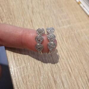 Elegant 14k white gold diamond earrings